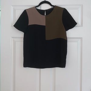 Zara Color Block Blouse - Size SMALL